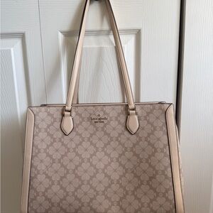Kate Spade Signature Spade Flower Cream  Large Laptop Tote